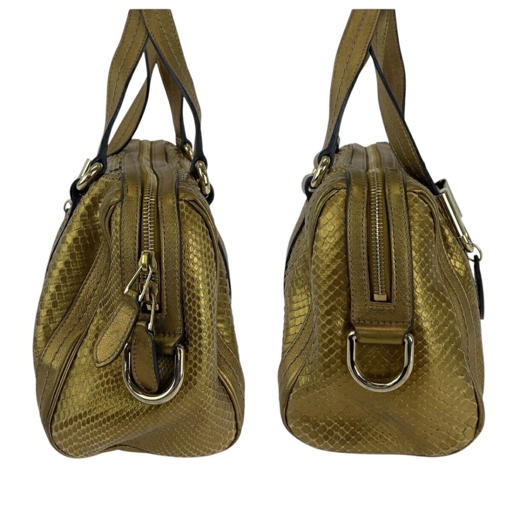 GUCCI Python leather Gold Shoulder - Picture 3 of 10